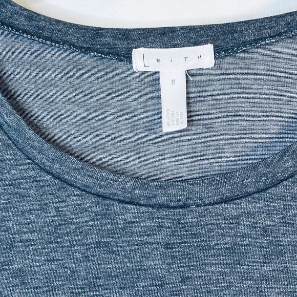 Leith Rouched Long Sleeve Dress, Charcoal gray, NWT - Picture 7 of 7